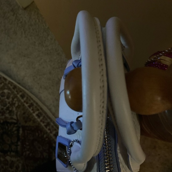 Coach Cream and Blue Satchel Mini Fun - Picture 8 of 8